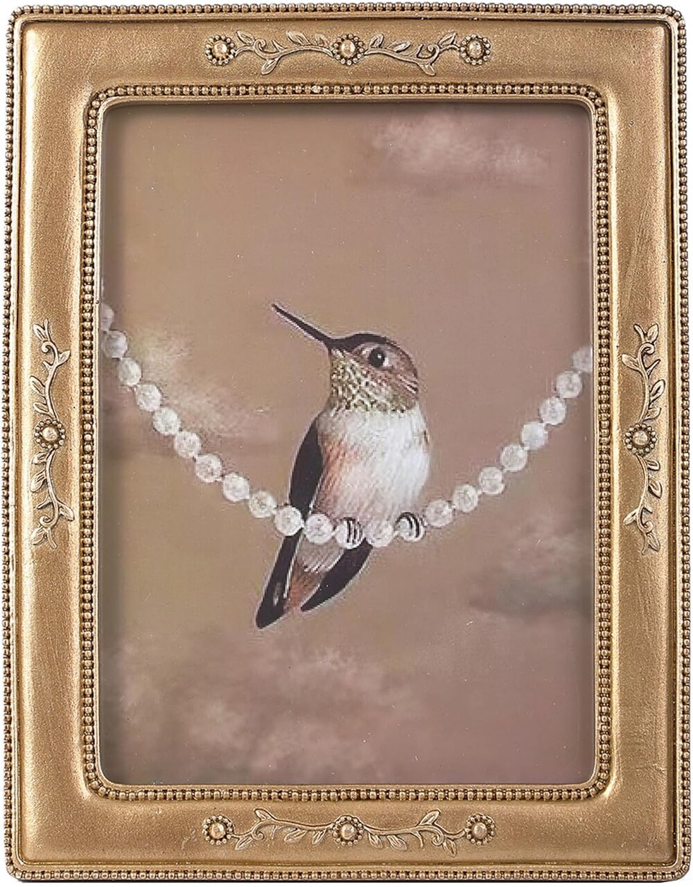 Vintage Picture Frame 5x7 Antique Picture Frame Tabletop and Wall Mount Photo Frame Victorian Home Decor